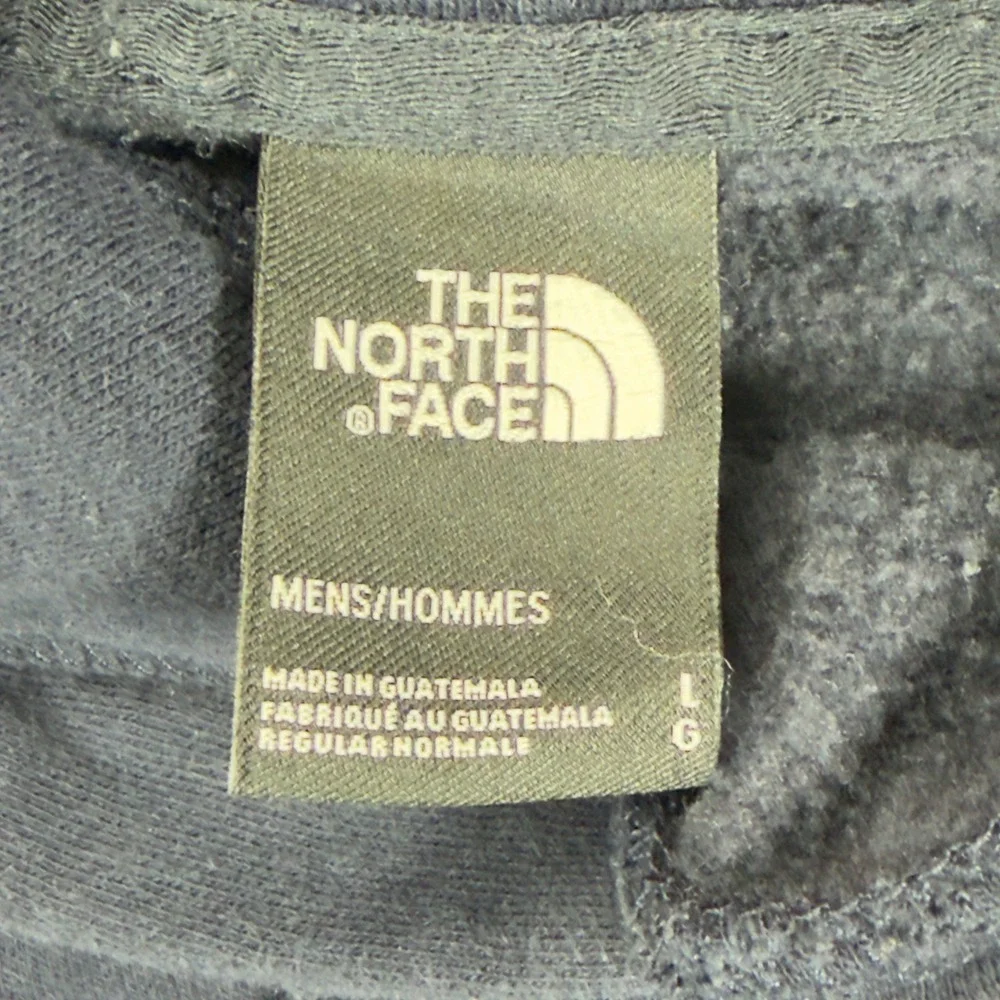 The North Face Mens Navy Blue Bear Graphic Logo Sleeve Pullover Hoodie Large